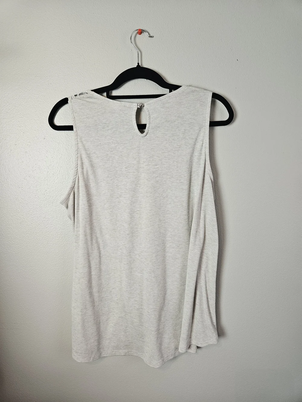 Knox Rose Cream Lace-Trim Sleeveless Tank - Picture 2 of 4